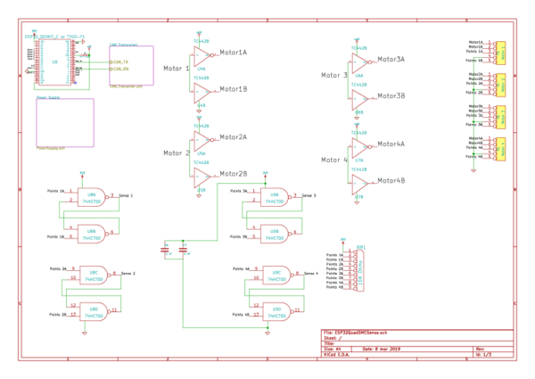 Quad Stall Motor Control and Sense board for ESP32, bare circuit board w/ doc - Image 7