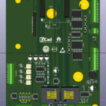 3D image of the ESP32 T7S3 MultiFunctionUniversalTurnout board