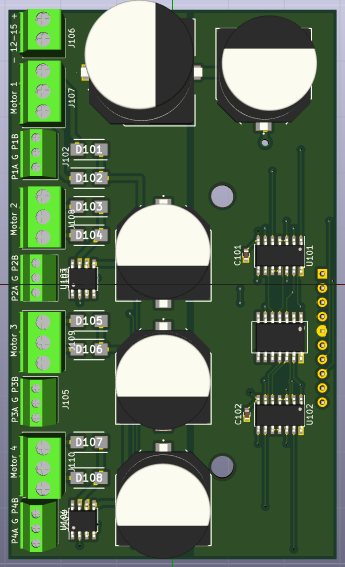 3D image of the Twin Coil driver daughter board